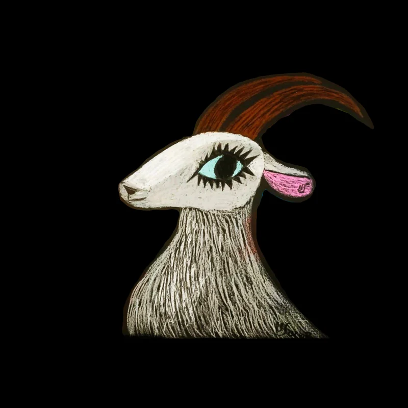 Коза — рисунок Эстер Воропаевой