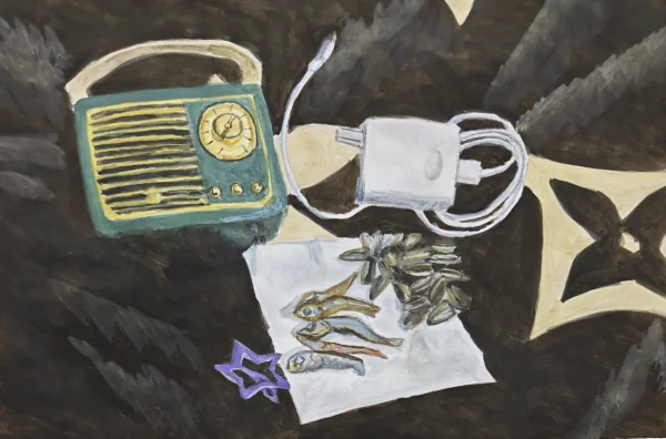«Композиция № 67», гуашь, 14,8 х 21 см, 2025 г.
